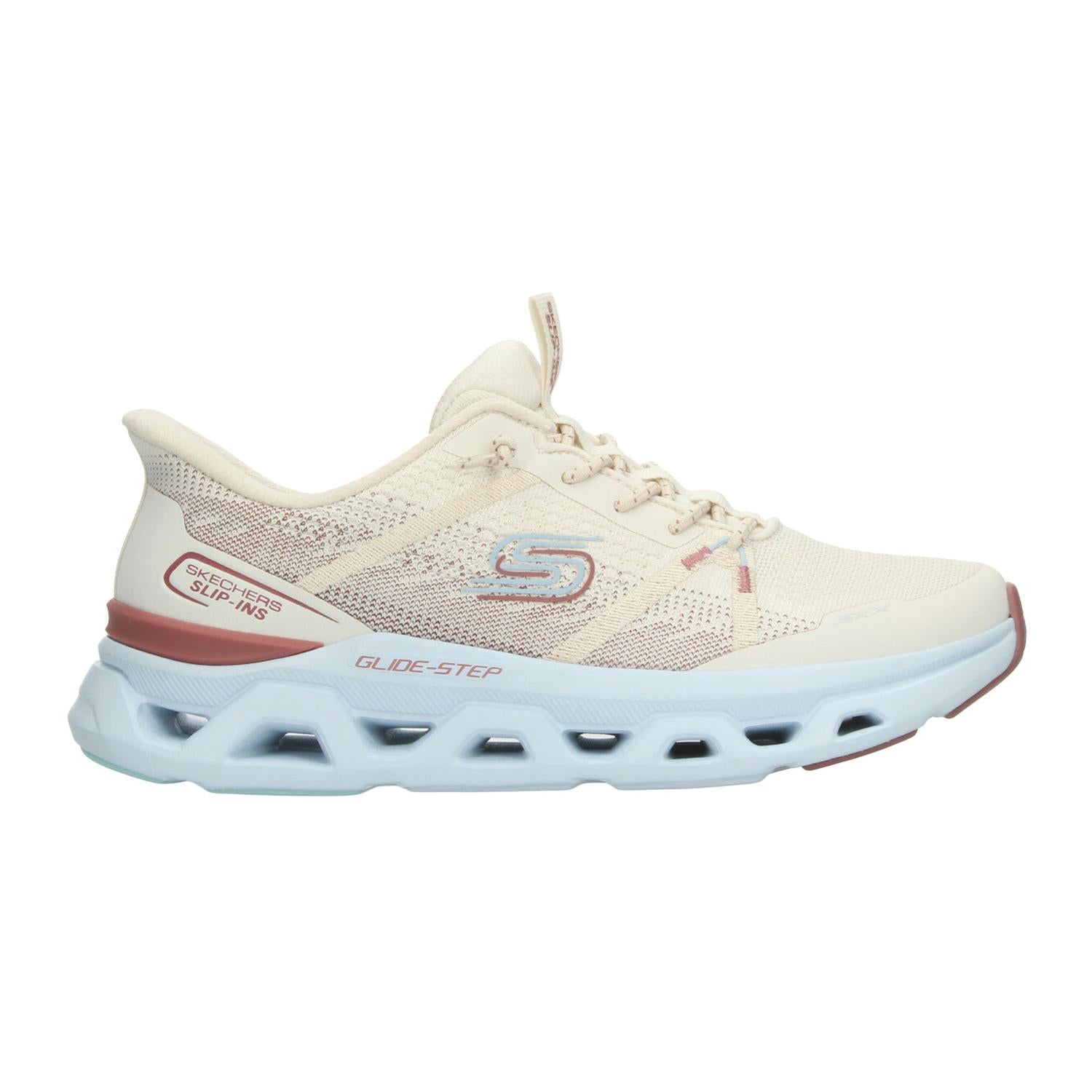 Tenis Dama Skechers Glide-Step Crema Deportivo Mujer — imagen 2