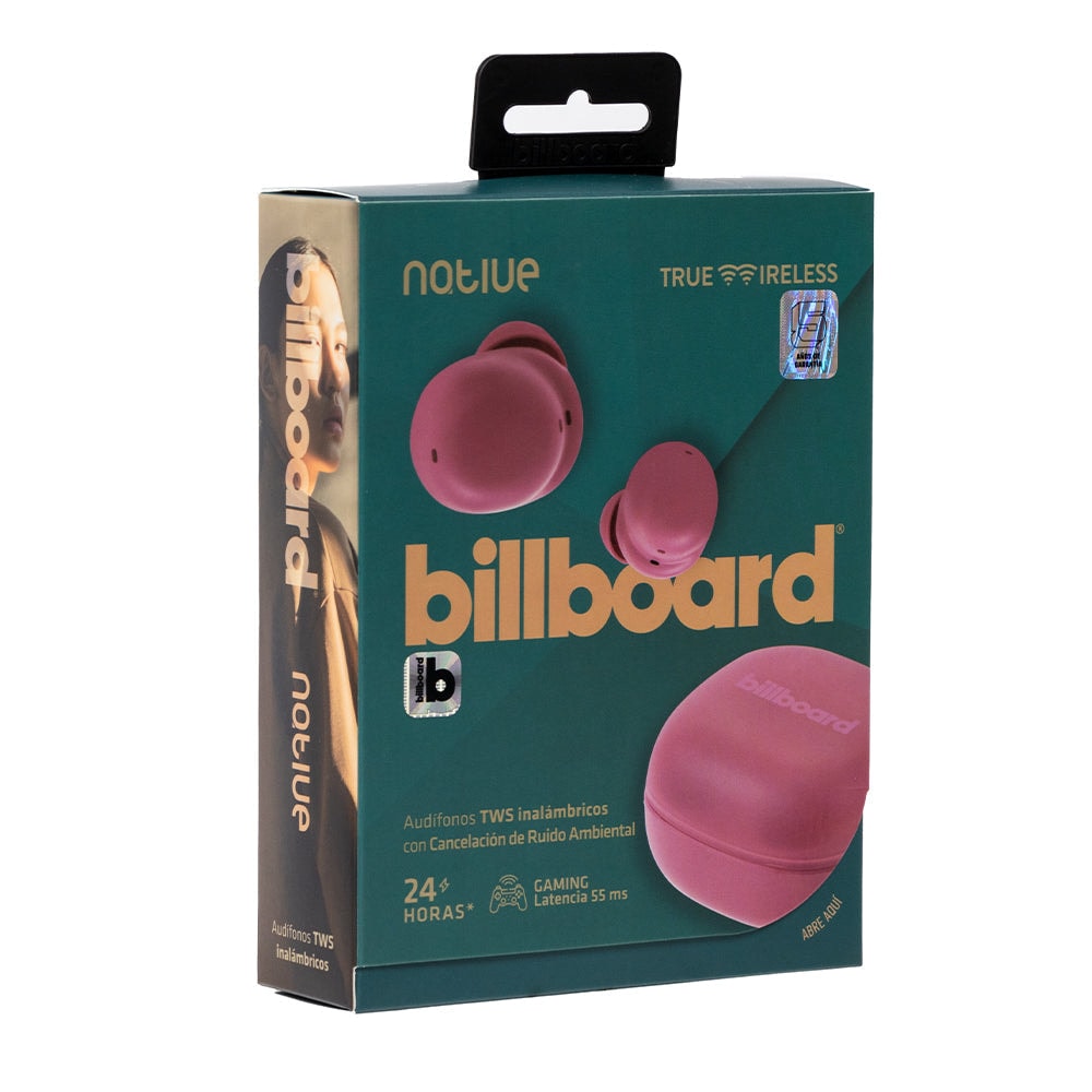 Audífonos Inalámbricos Tws STF - Billboard Native ENC 6hrs Uso Protección IPX4 Tinto — imagen 11