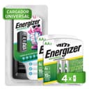 Cargador Universal Pilas Energizer + 4 Pilas Recargables Aa 1.2v