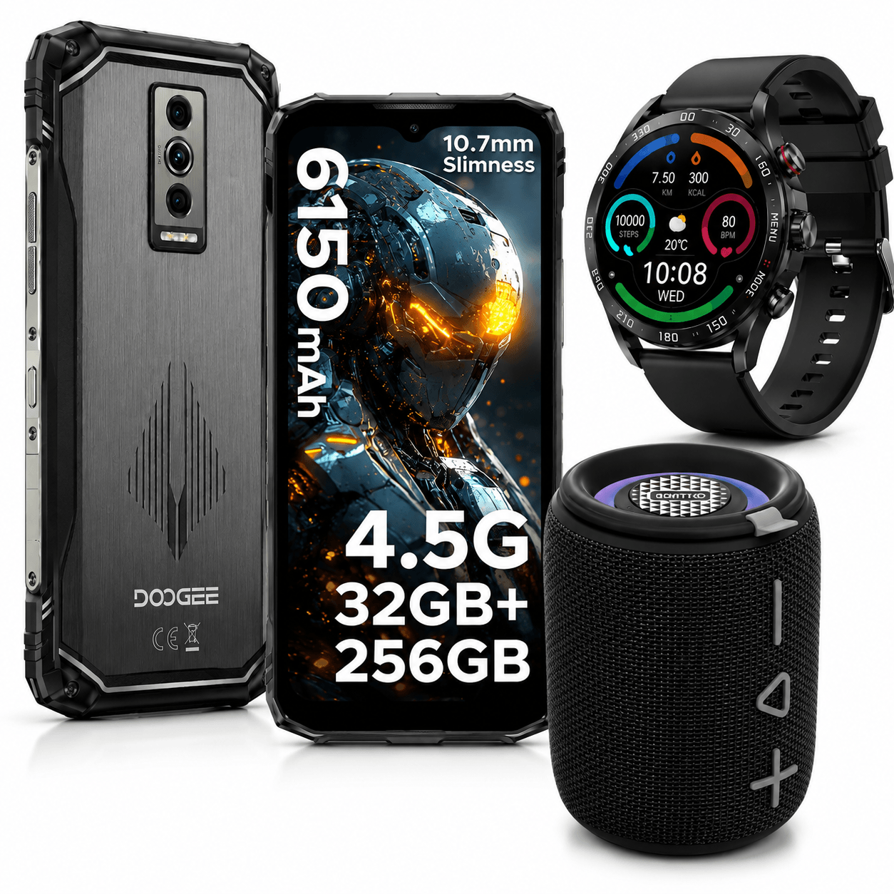 SMARTPHONE DOOGEE BLASE 10 PRO ENERGY + SMARTWATCH FILWANS GTR (NEGRA) Y BOCINA G-TIDE SV-30 — imagen 2