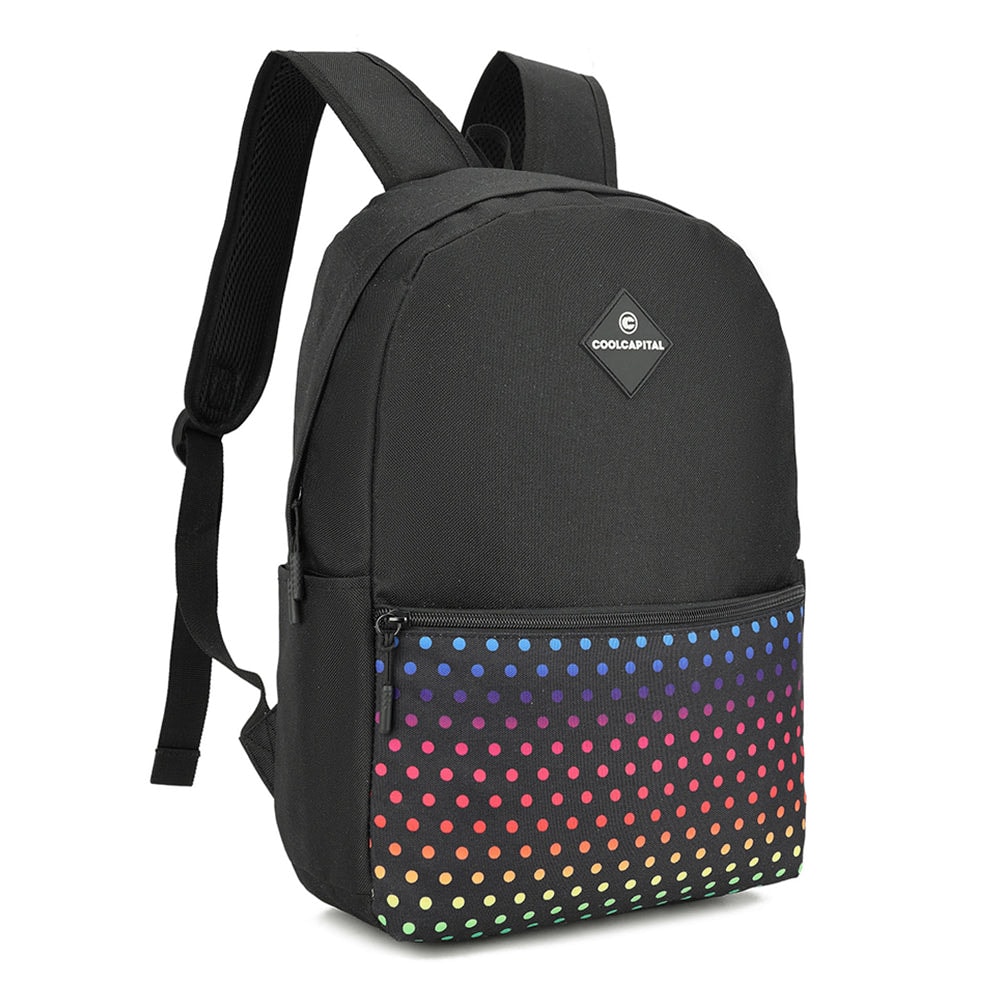 Mochila para laptop CoolCapital Lite Dots 15.6" pulgadas Negro — imagen 3