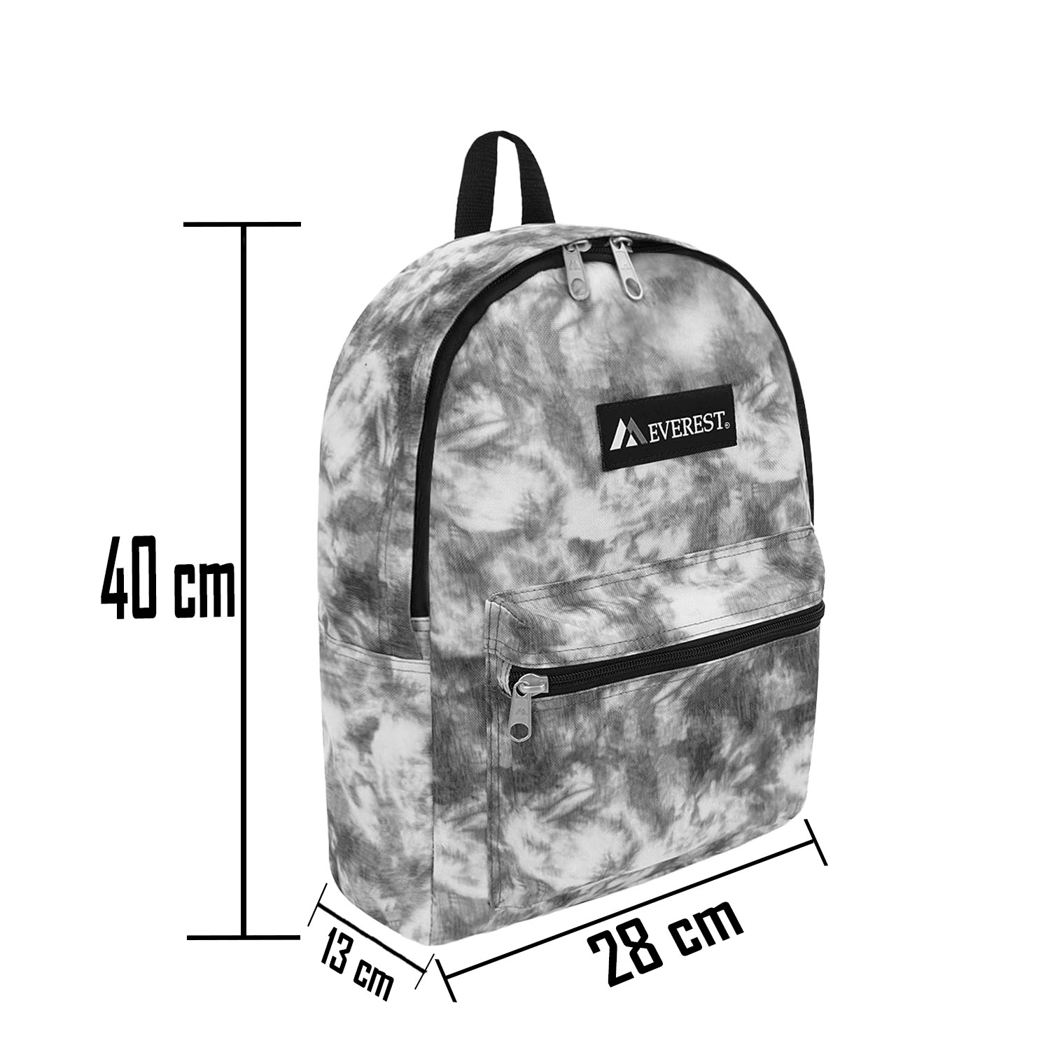 Mochila Everest Hombre Mujer Negro Gris Escolar 14L — imagen 3