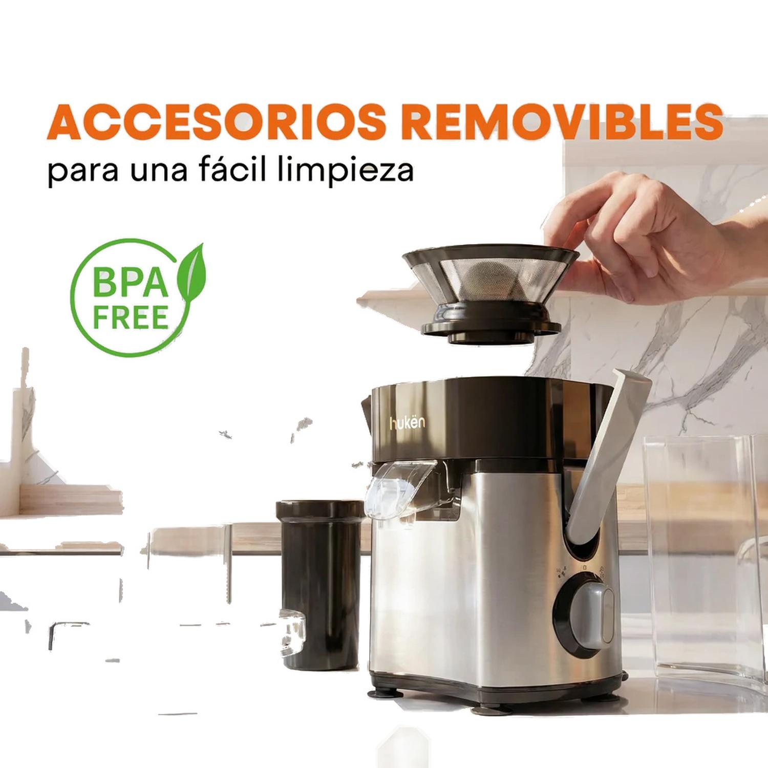 Extractor de Jugos Hukën HU-J-SS 600 ml Frutas y Verduras — imagen 2