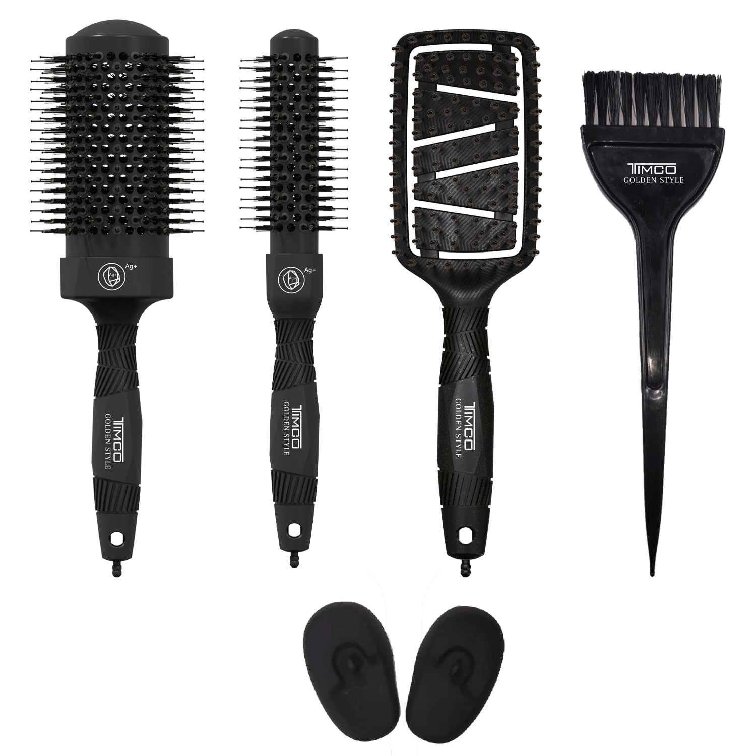 Kit de Cepillos Profesionales para Cabello Desenreda y Estiliza Orejeras Protectoras Evita Quemaduras Timco CBIO SET — imagen 2