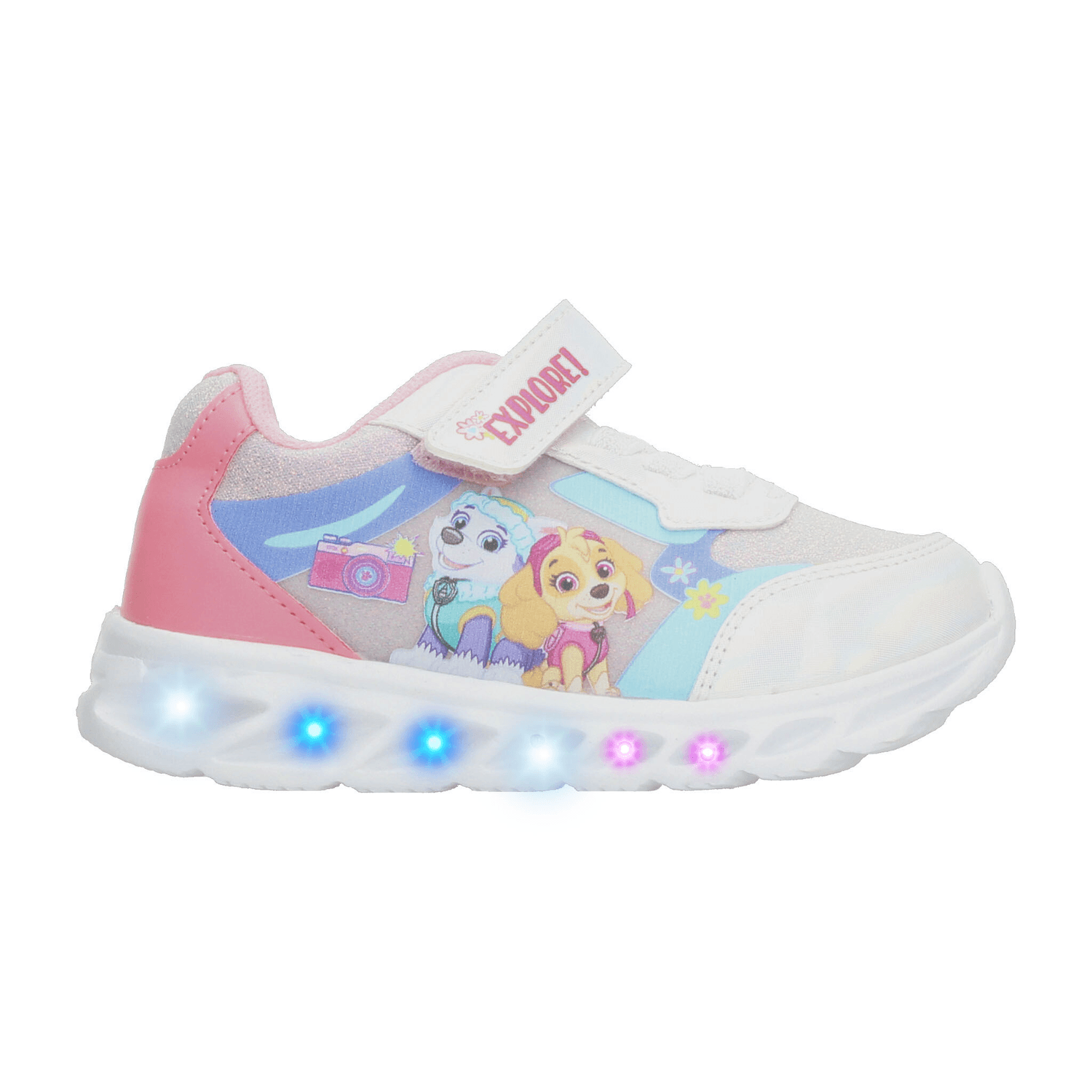 Tenis Paw Patrol Nickelodeon Niña Bebé Plateado Luz Led Casual Infantil T12-15 — imagen 2