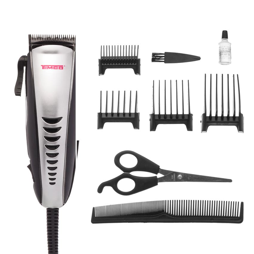 Maquina de Corte Cabello Barba Eléctrica Clipper Trimmer Peines Guia de Aumento Timco HC-202 — imagen 2