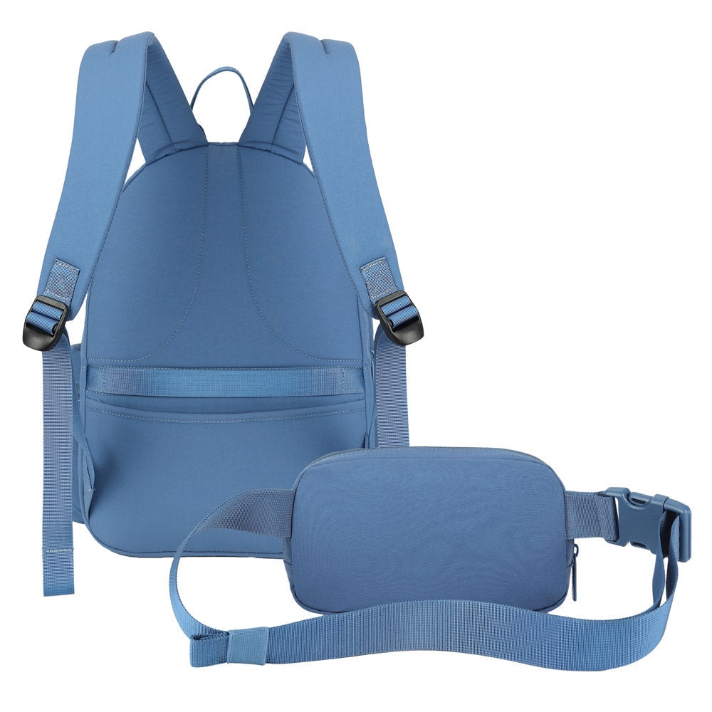 Mochila para Laptop 14" con Cangurera CoolCapital Canyon: Protección y Organización Total, Azul — imagen 8