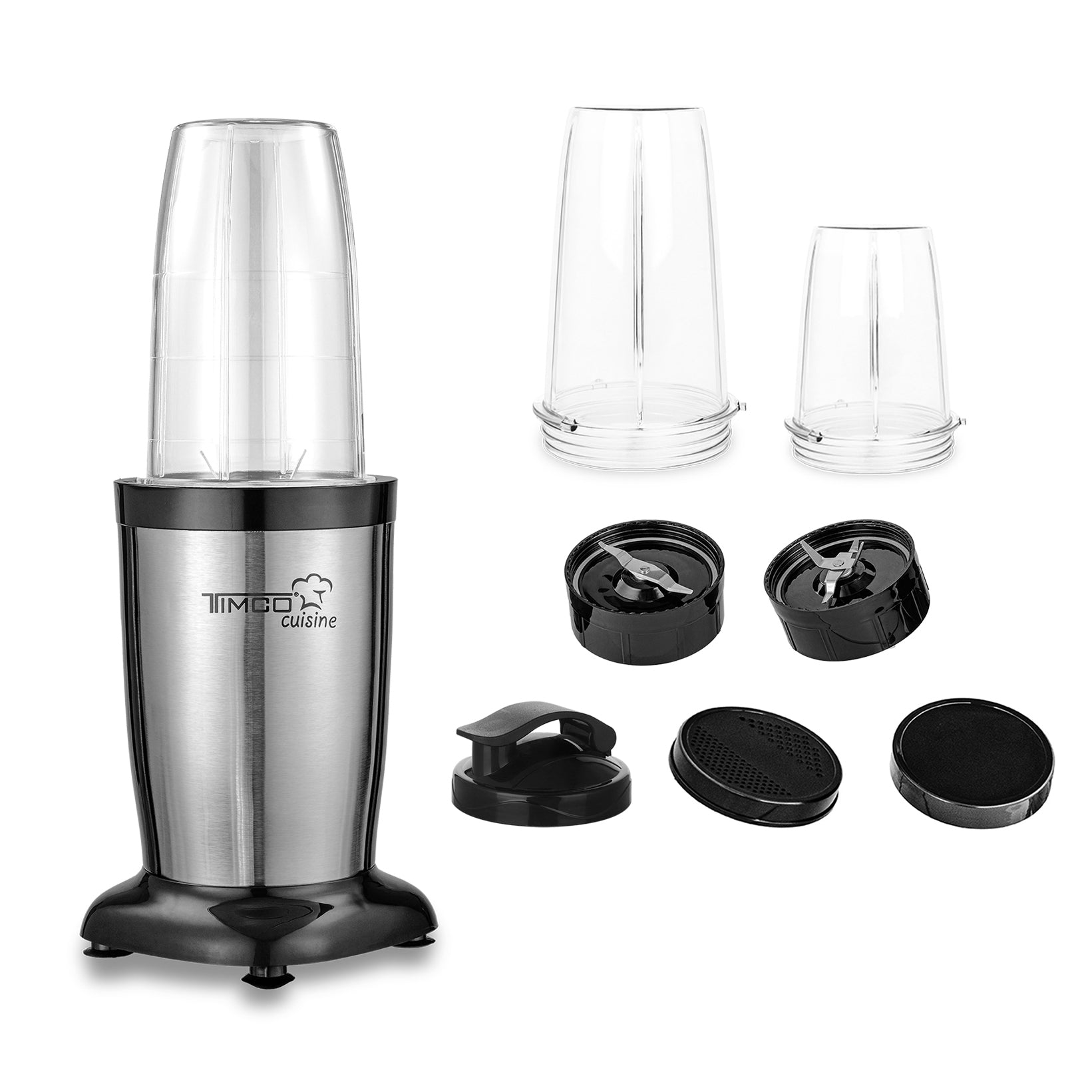 Licuadora Eléctrica Procesador de Alimentos Potente 500W Función Pulso Cierre de Seguridad Vasos Multipropósito Cuchilla Removible Apta para Hielo y Lavavajillas LIC3658AB Timco — imagen 2