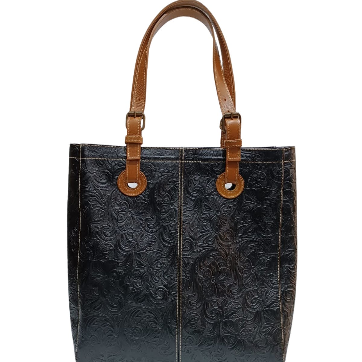 Bolsa Piel Legitima Elegante Cuero Genuino Para Mujer Handbags Tote — imagen 14