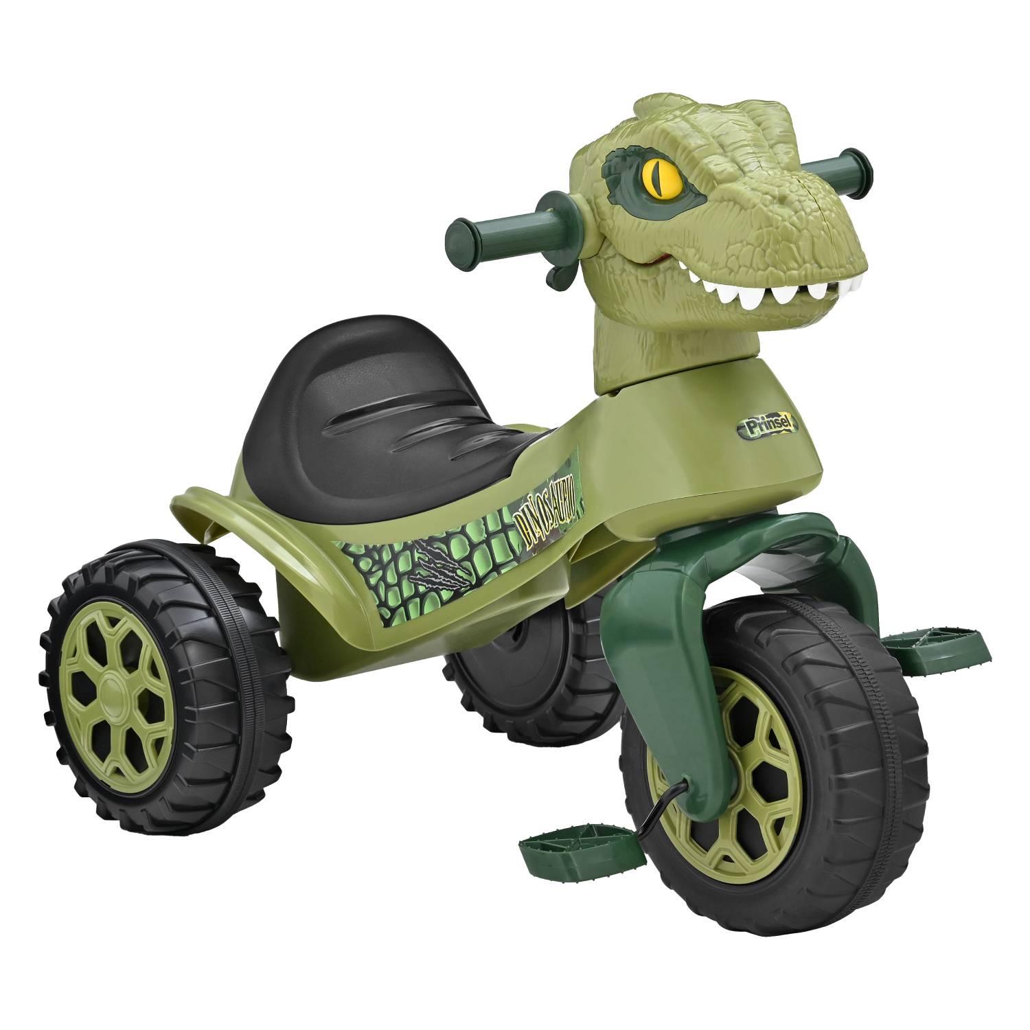 TRICICLO INFANTIL NIÑO RACER 1470 PRINSEL DINOSAURIO VERDE — imagen 1