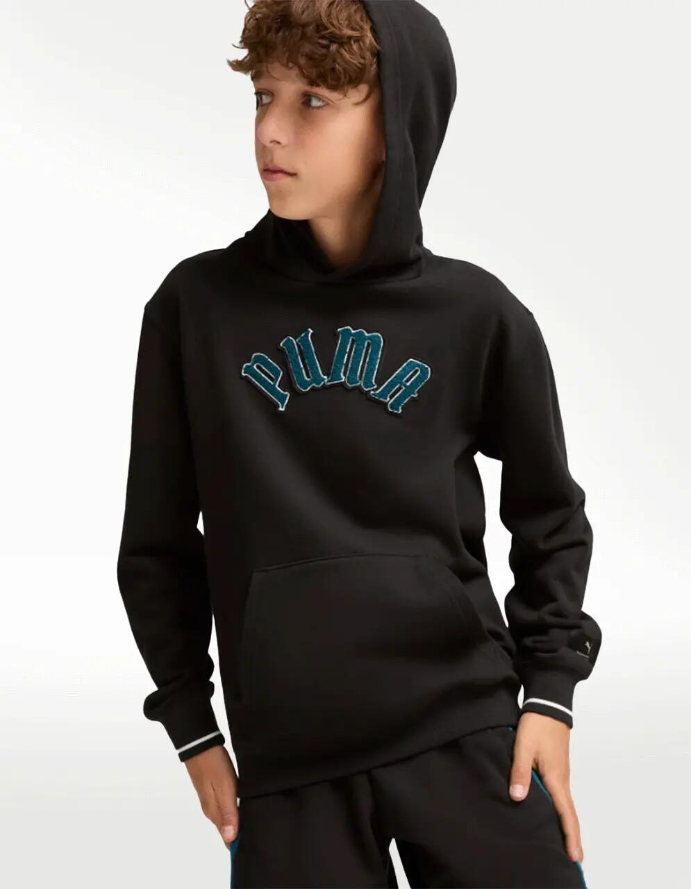 Sudadera Puma Classics Play.Paris Tr Negro - Niño — imagen 2