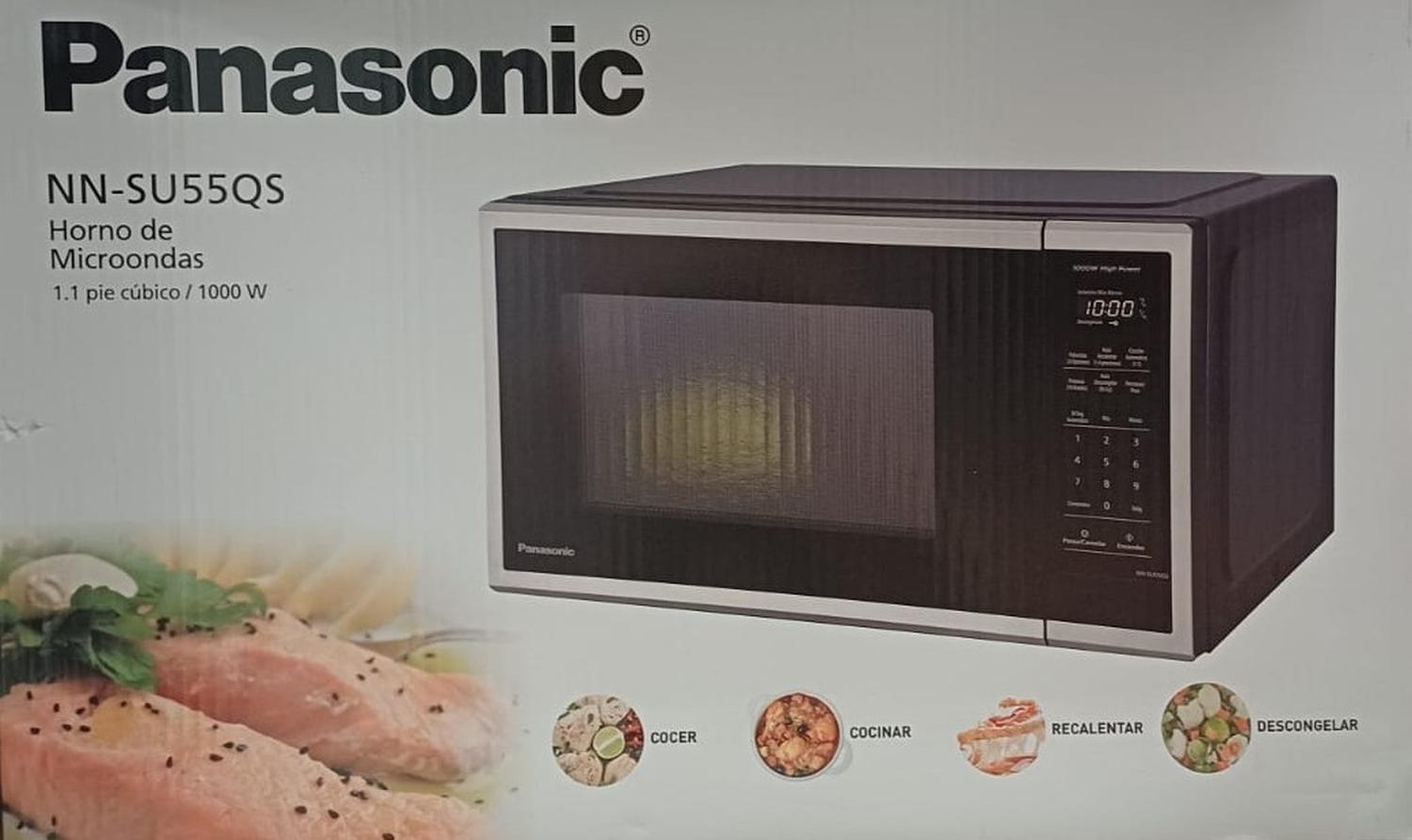 MICROONDAS PANASONIC NN-SU55QSRPH 1.1 PIES ACERO INOX 1000W — imagen 2