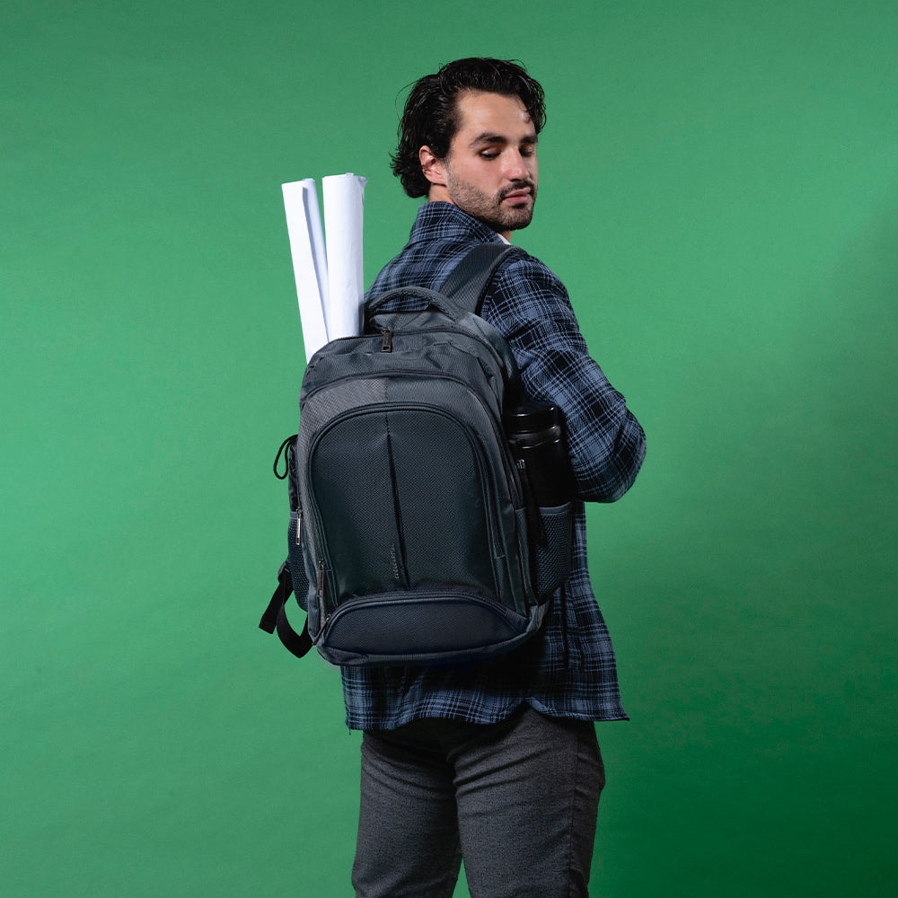 Mochila para laptop CoolCapital Bast 15.6" pulgadas Gris — imagen 10