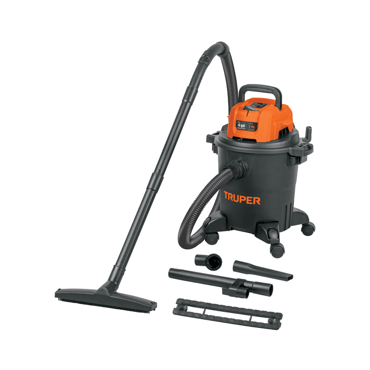 Aspiradora Truper ASP-04N 4 Gal Plástica Negra Sólidos — imagen 1