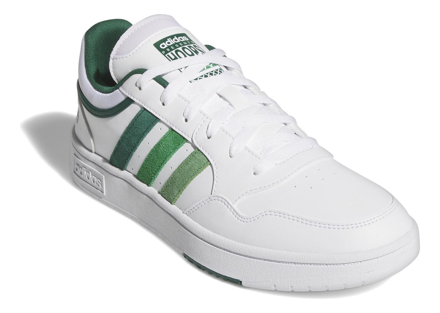 Tenis Hombre Adidas Hoops 3.0 Blanco Casual Caballero — imagen 3