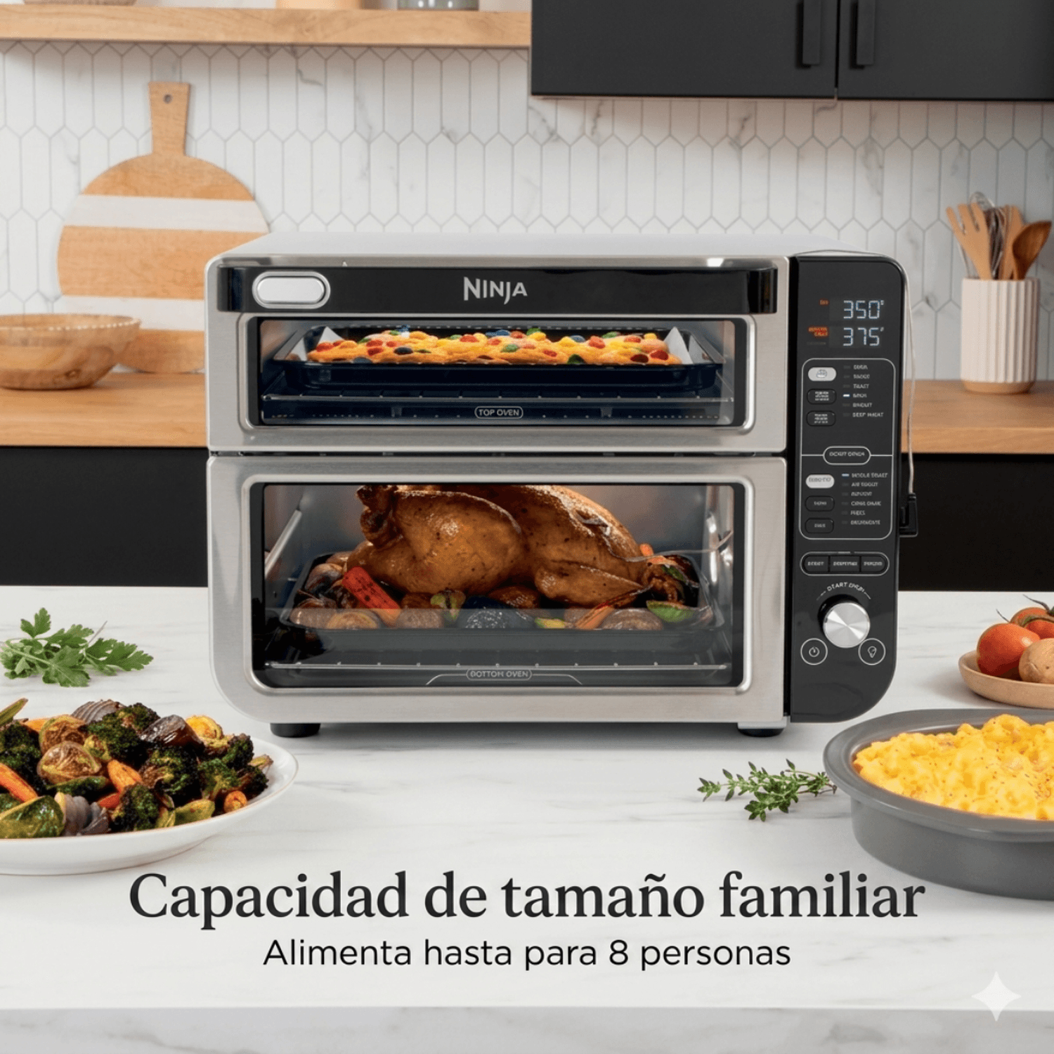 Horno Eléctrico Ninja DCT451 Doble 12 en 1 Freidora de Aire — imagen 2