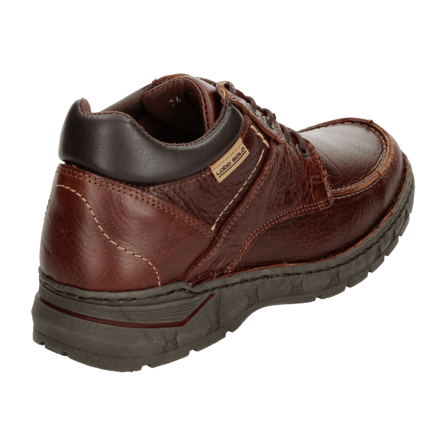 Bota Lobo Solo Hombre Casual Artesanal Cintas Café Caballero — imagen 3