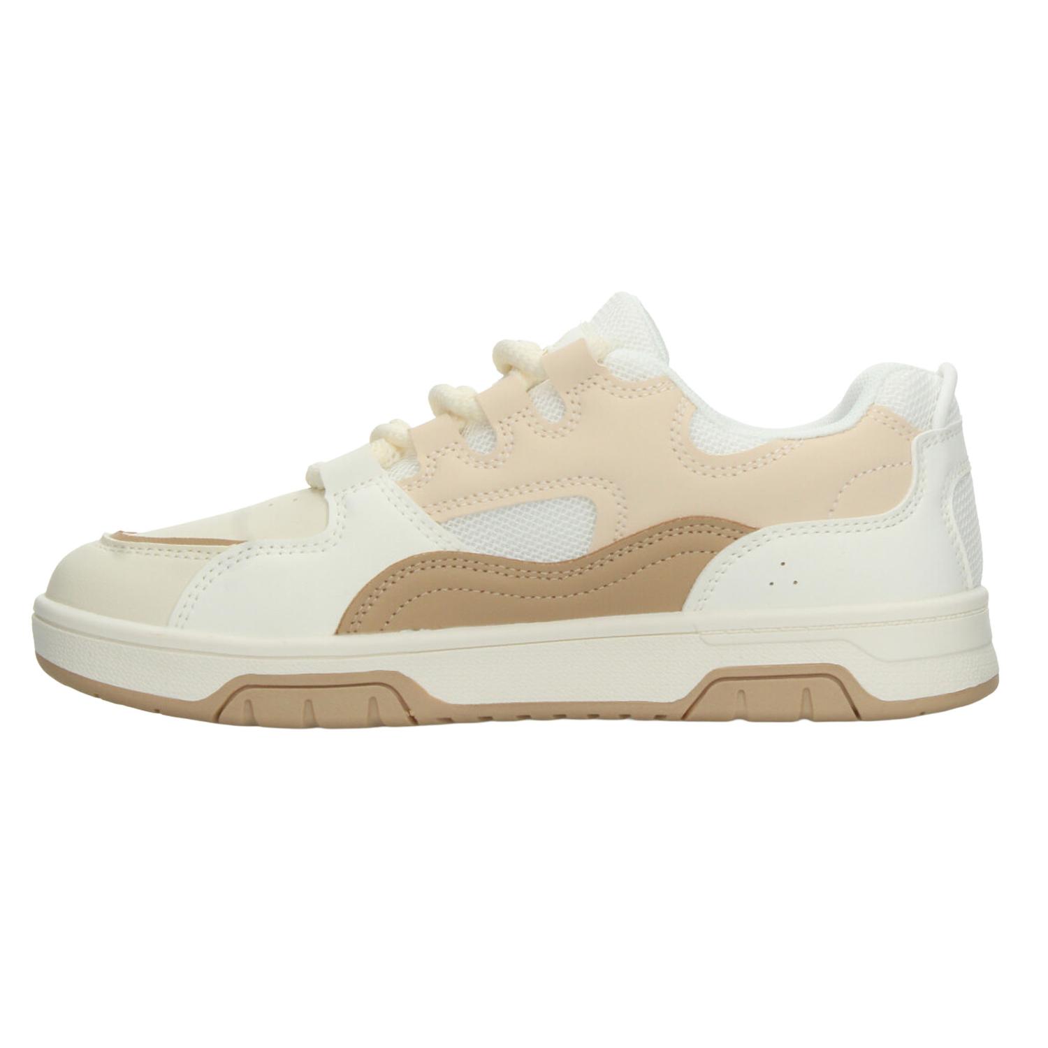 Tenis Ozono Dama Casual Cintas Plataforma Beige Mujer — imagen 5