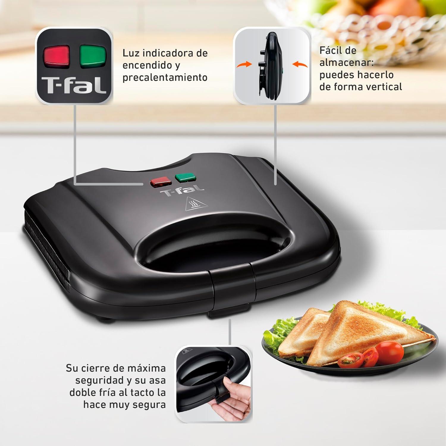 Sandwichera T-fal SM2118MX Antiadherente Negro — imagen 3