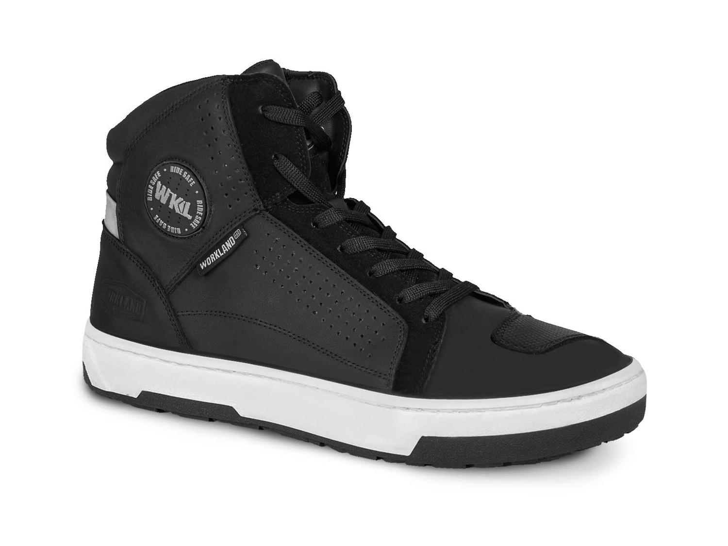 Tenis motociclista hombre botin moto biker WKL 80202 Negro — imagen 2