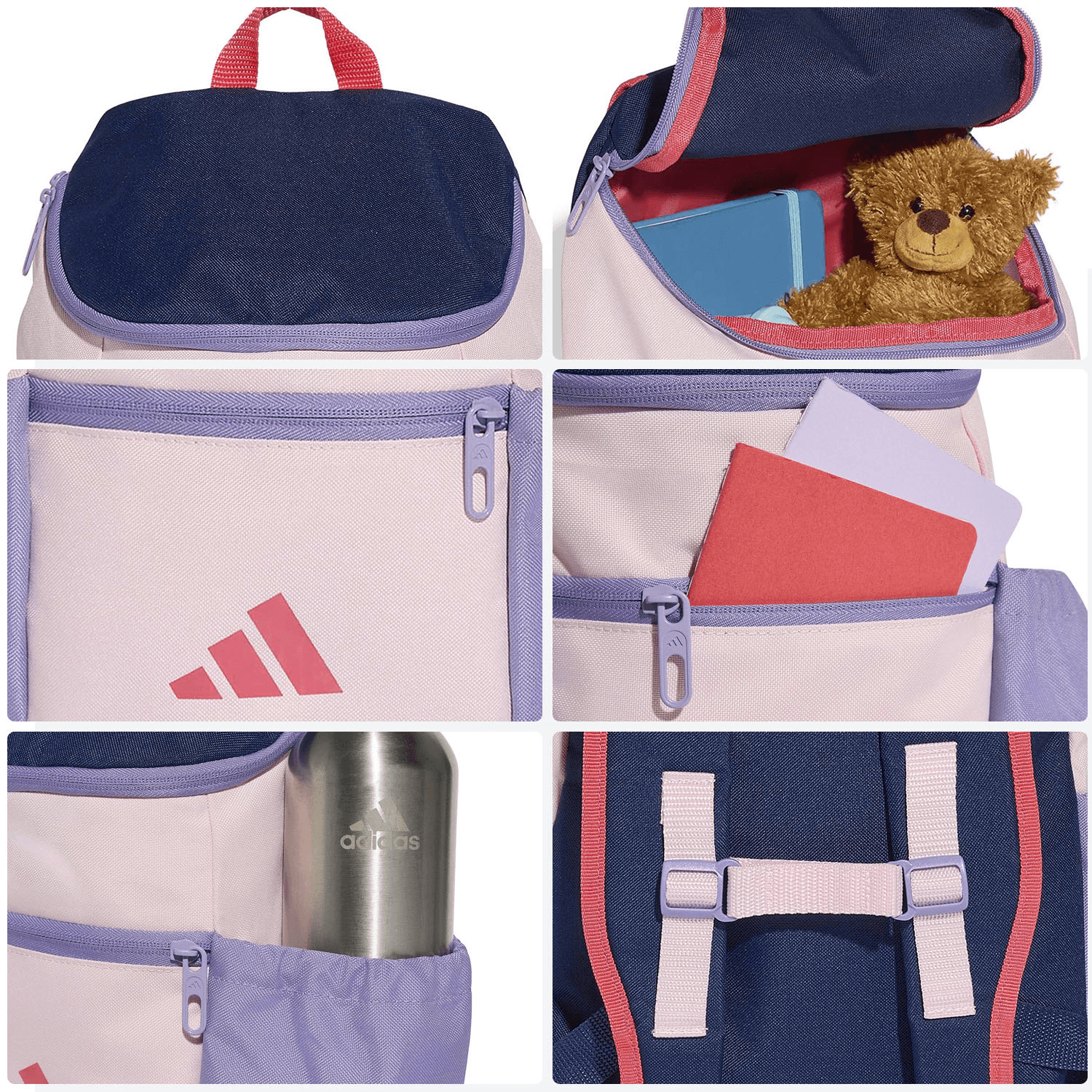 Mochila Adidas Essentials Niña Rosa Escolar Ligera Infantil 10L — imagen 5