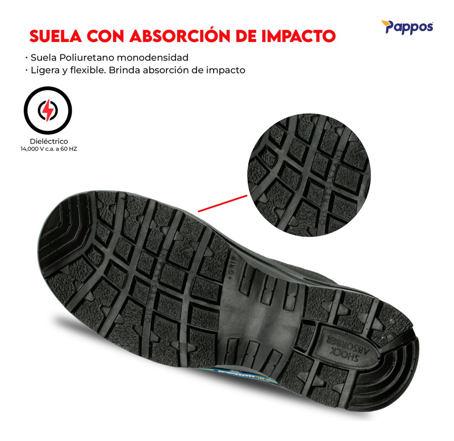 Bota Hombre Discovery Negro Industrial Cintas Antiderrapante — imagen 5