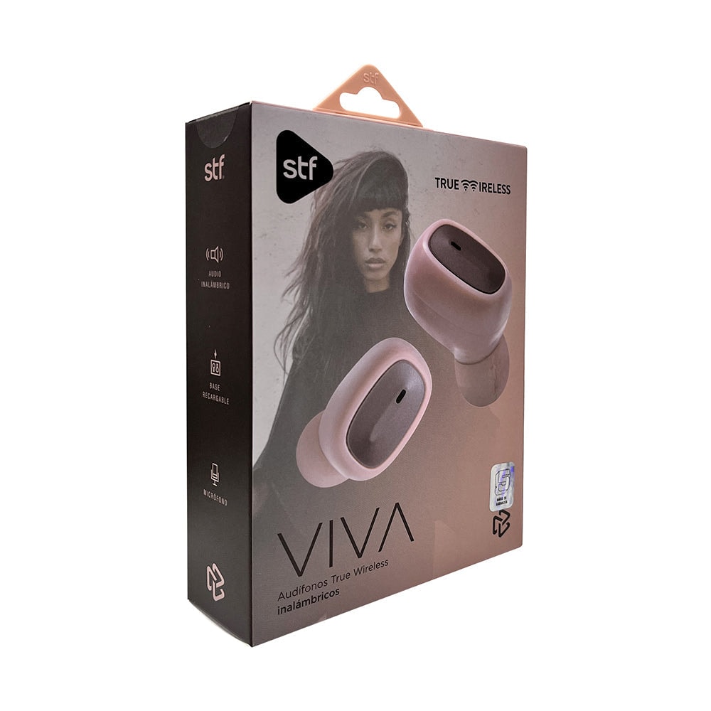Audifonos Inalámbricos Tws Viva STF 12hrs Uso Rosa — imagen 7