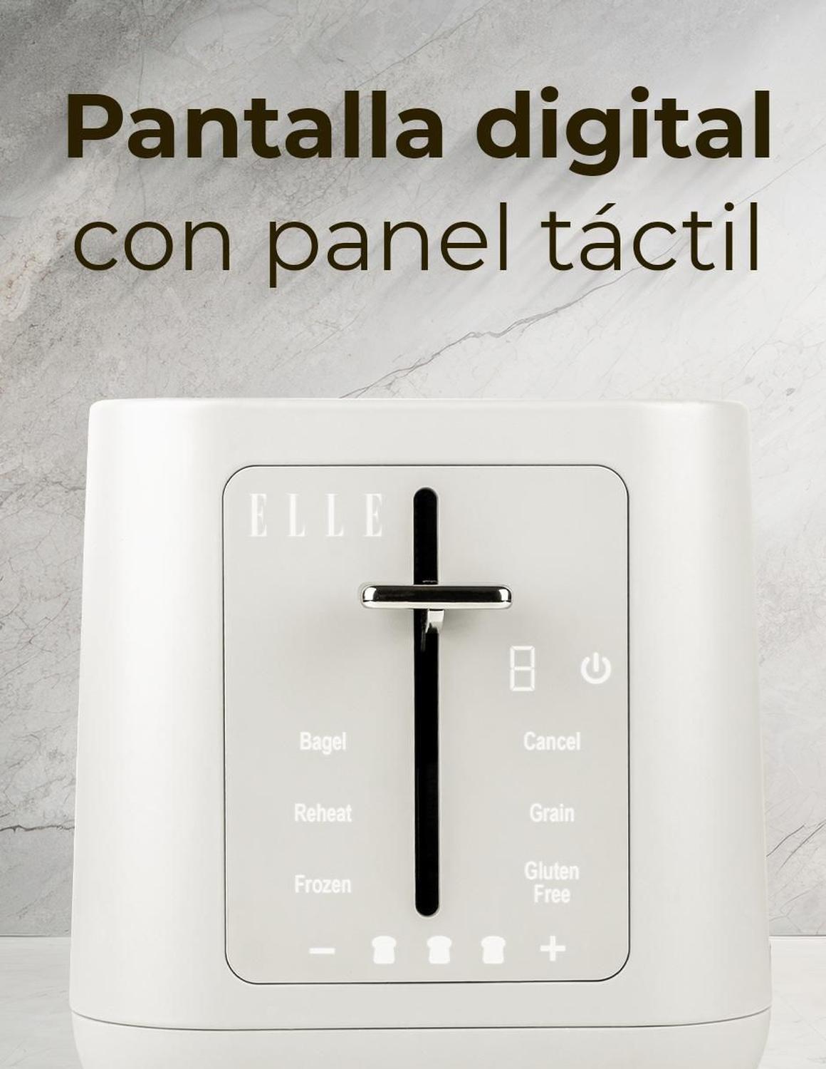 Tostador Digital Elle 2 Rebanadas con Panel Táctil Blanco 900 W — imagen 2