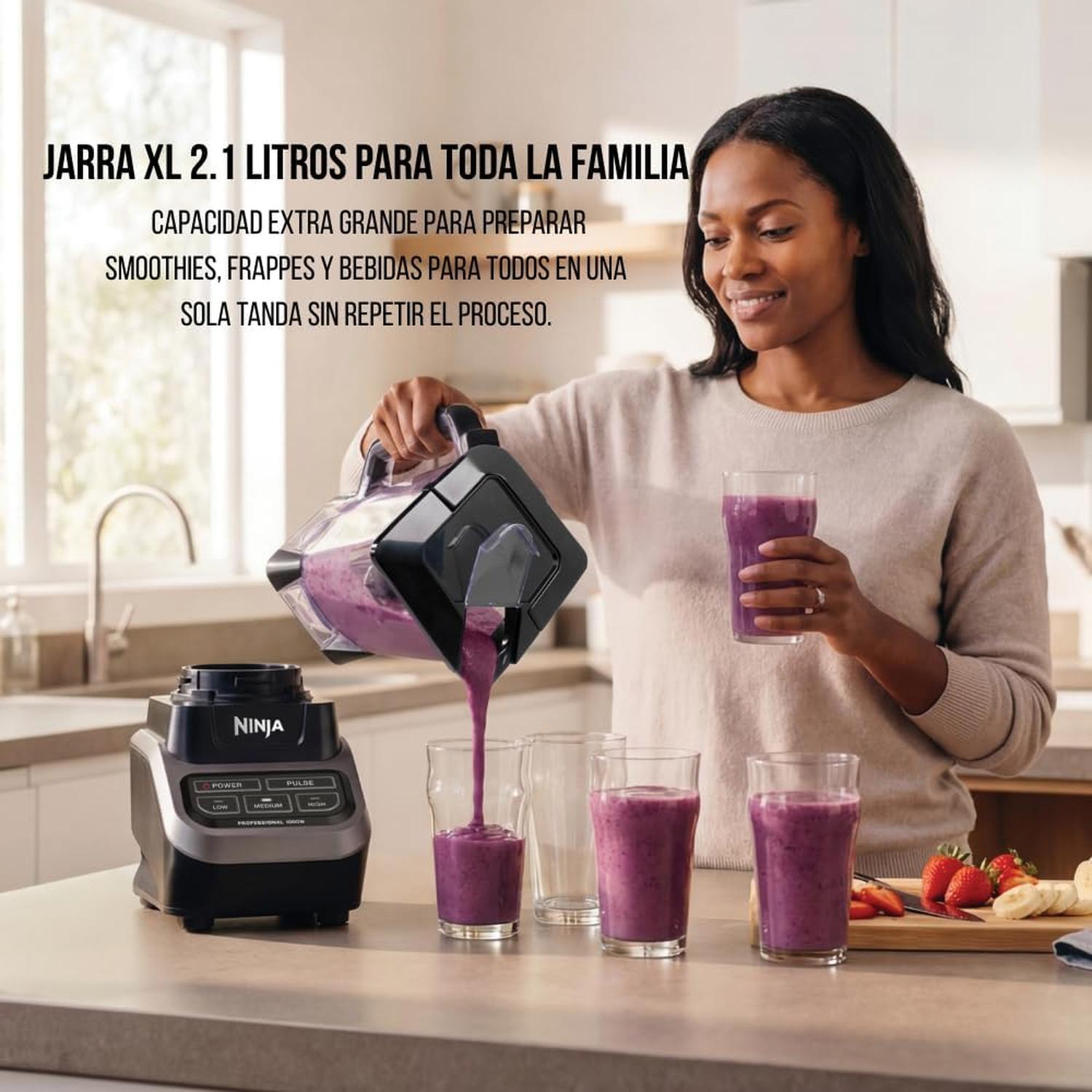 Licuadora Ninja Profesional BL710WM 1000 W Jarra XL 2.1 L 4 Velocidades — imagen 3
