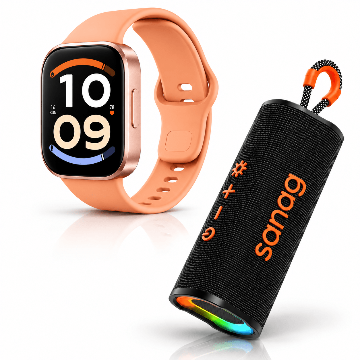 SMARTWATCH XIAOMI REDMI WATCH 6 ACTIVE (ORANGE) + BOCINA SANAG M15 (NEGRA) — imagen 2