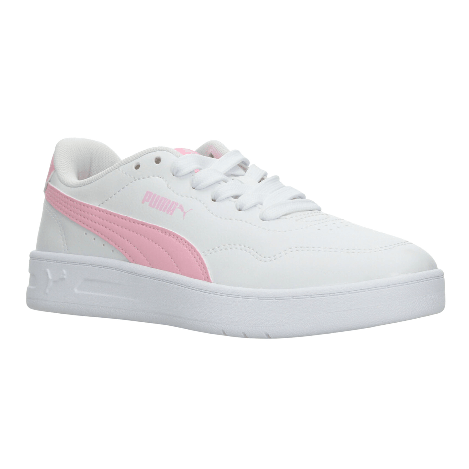 Tenis Puma Court Classic Clean Niña Blanco Casual Infantil T22-26 — imagen 3