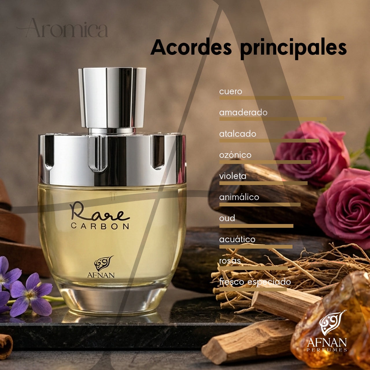 Perfume Arabe Afnan Rare Carbon Hombre EDP 100ml — imagen 4
