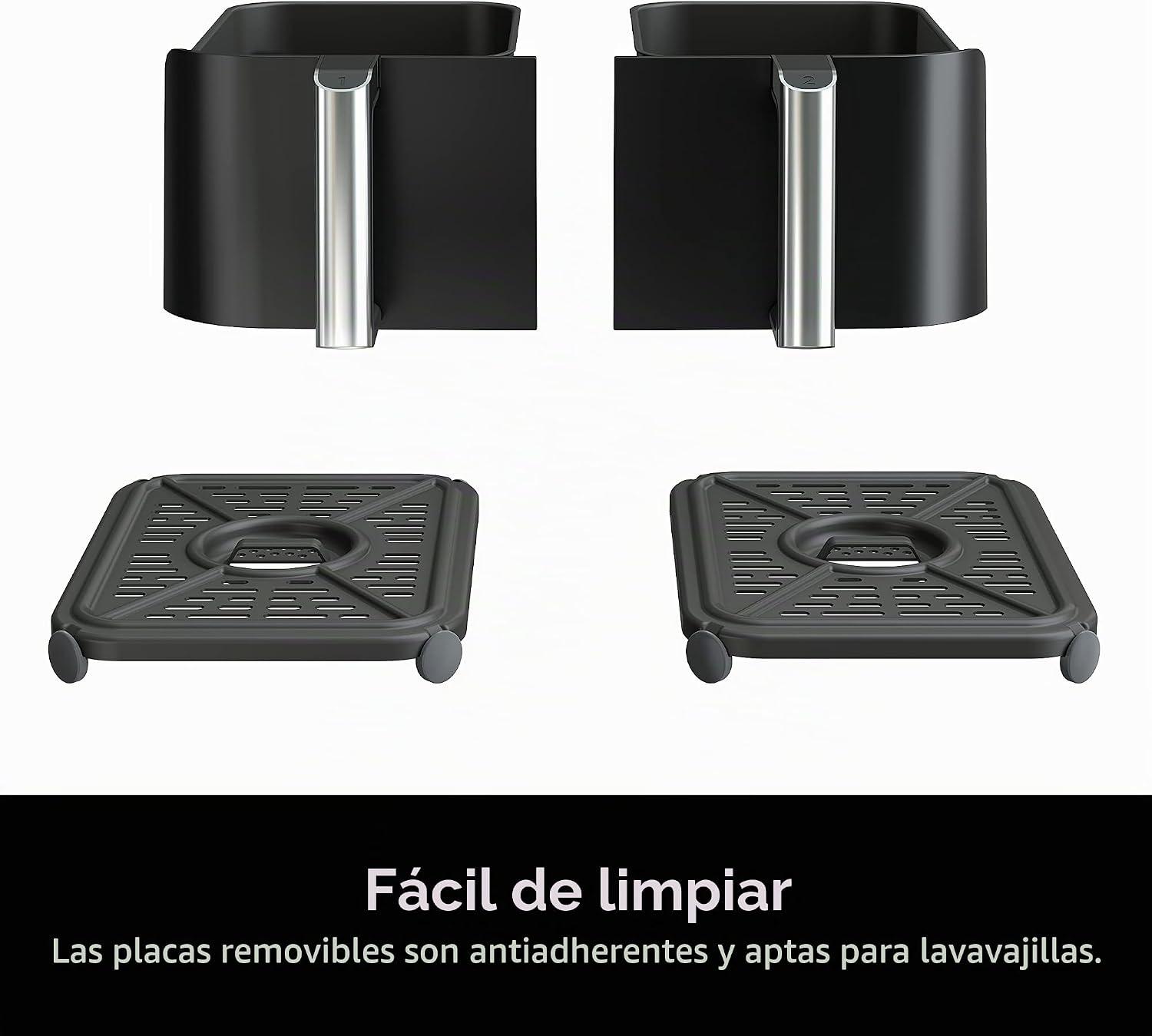 Freidora de Aire Doble Zona Ninja DZ090 Foodi 5 en 1 5.6 L Negra — imagen 10