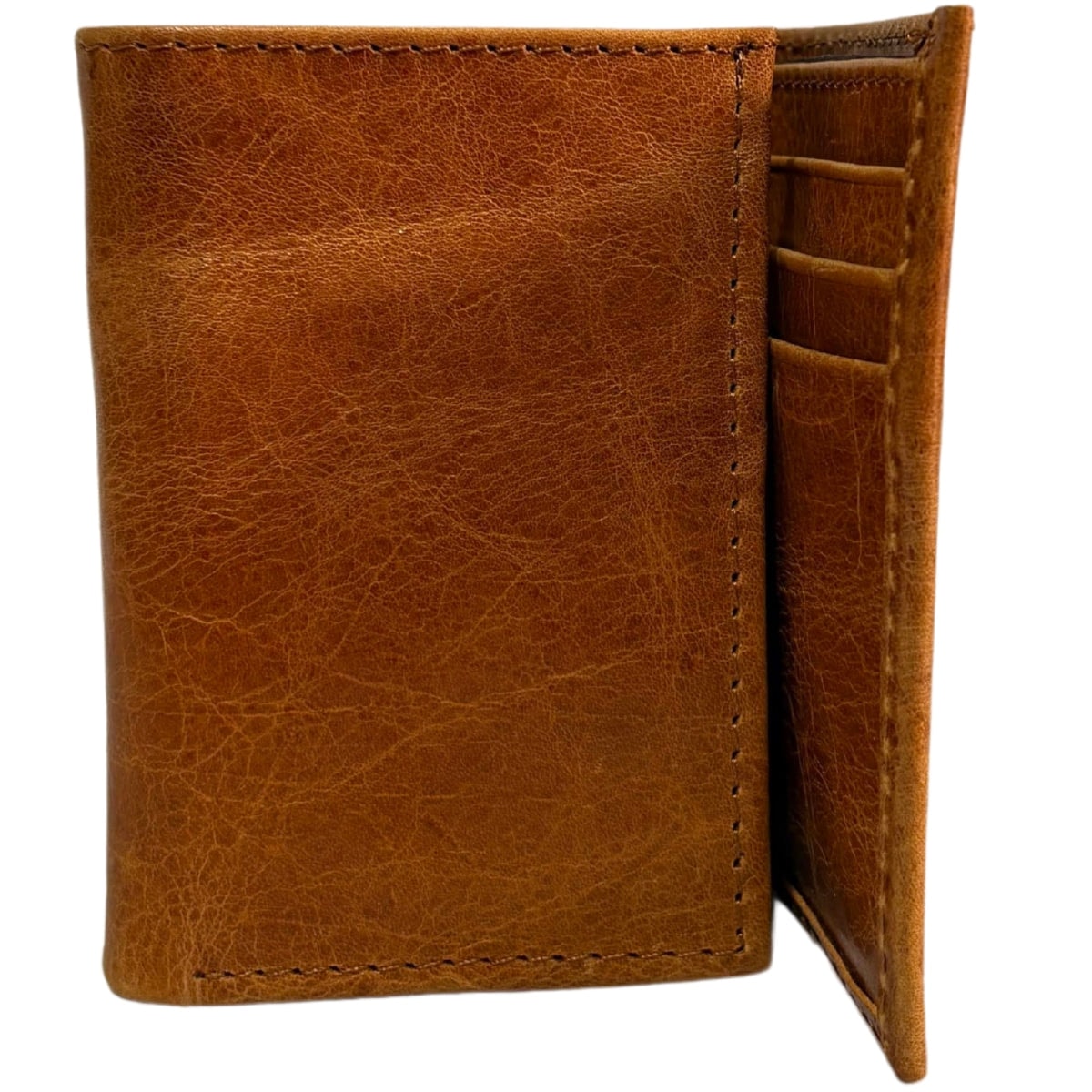 Cartera Triple De Caballero Piel Legitima 100% Fina — imagen 4