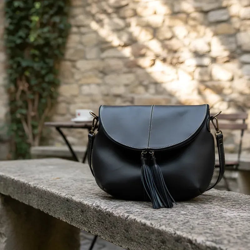 Bolsa Crossbody Expandible De Piel Legitima Con Barbitas Mujer 176 — imagen 11