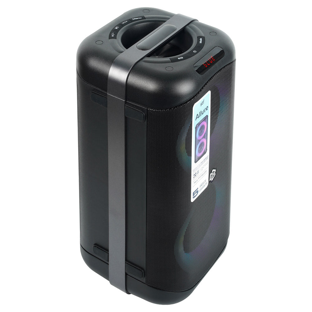 Bocina Portatil Allure 5x2 STF 20W 3hrs Uso Negro — imagen 8