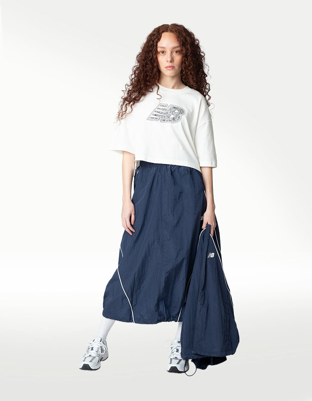 Playera New Balance Lace Blanco - Mujer — imagen 6
