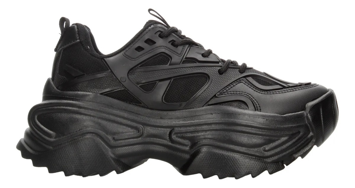 Tenis Ten Colours Dama Casual Plataforma Negro Mujer — imagen 10