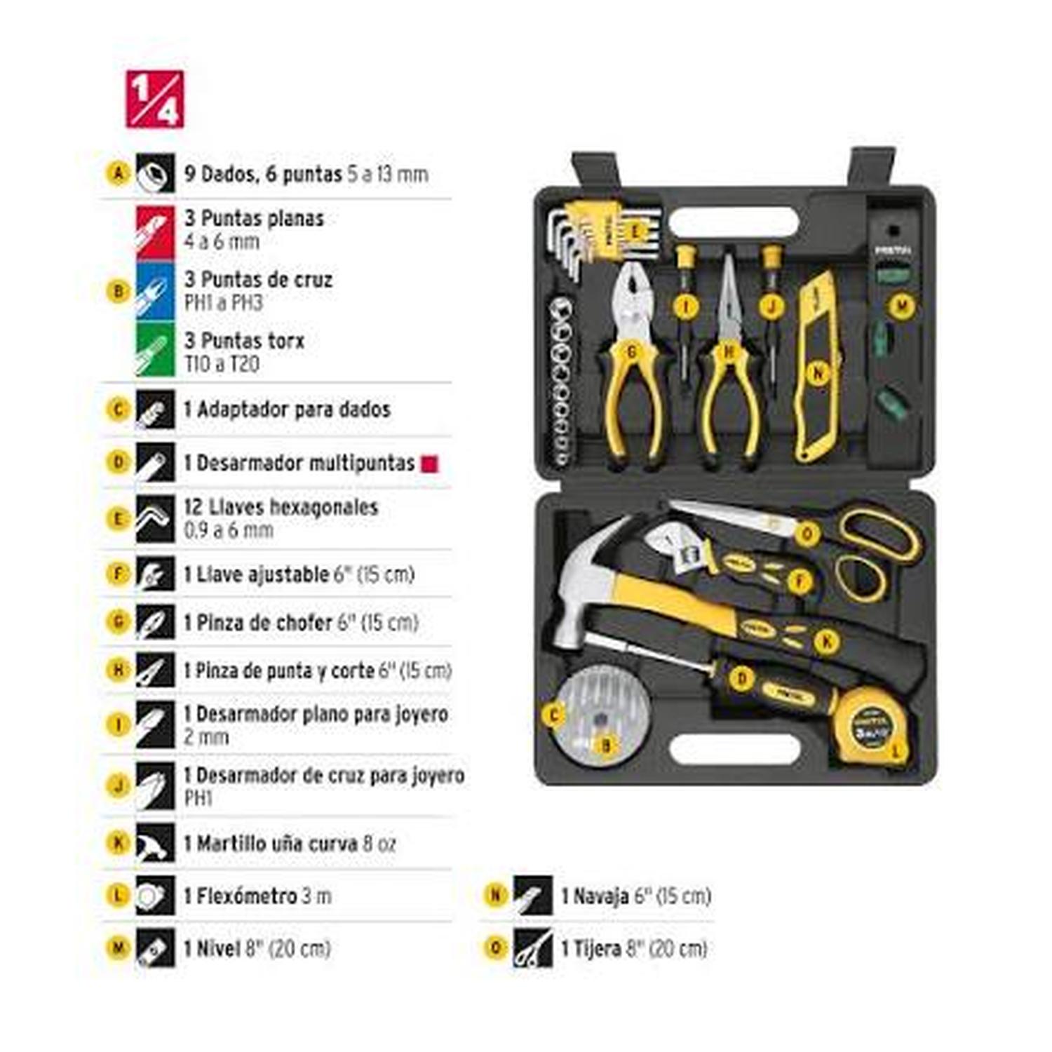 Juego de Herramientas Pretul 42 Piezas Comfort Grip 22101 — imagen 2
