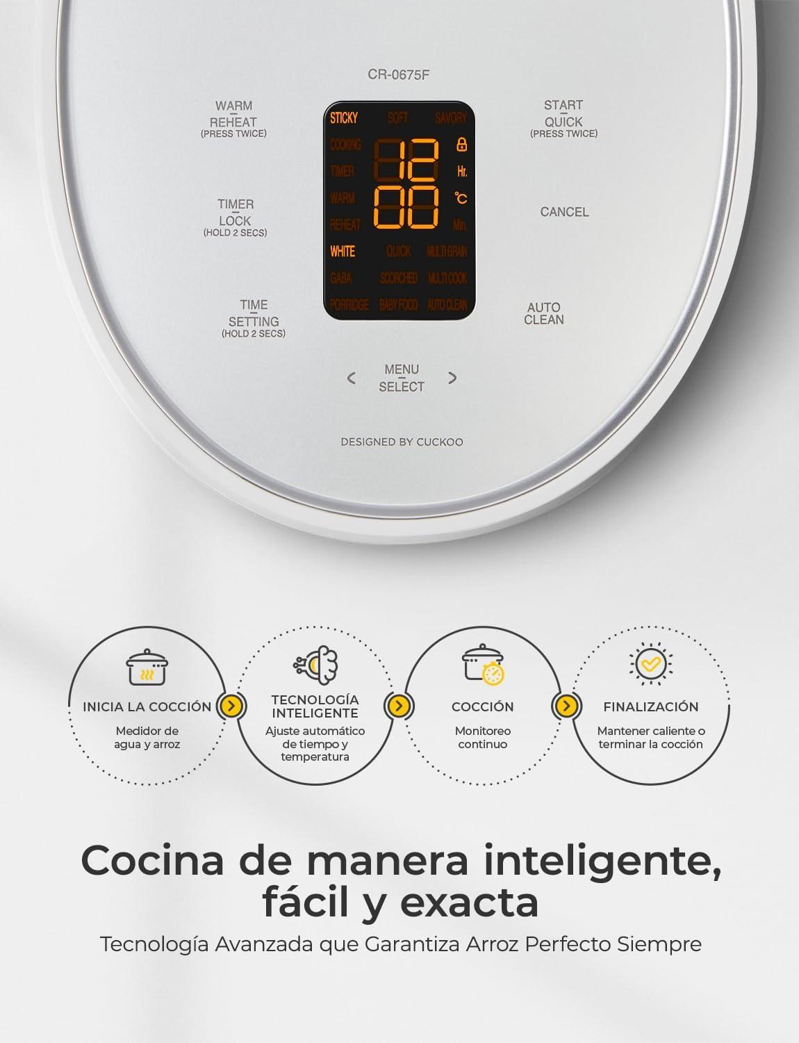 Arrocera Cuckoo 6 Tazas CR-0675FW Fuzzy Logic Blanca — imagen 5