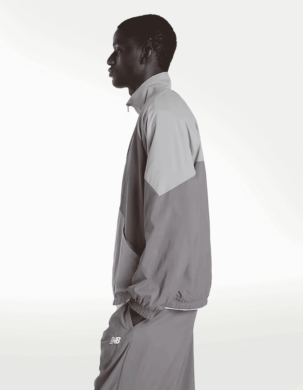 Chamarra New Balance Sport Legacy Gris - Hombre — imagen 5