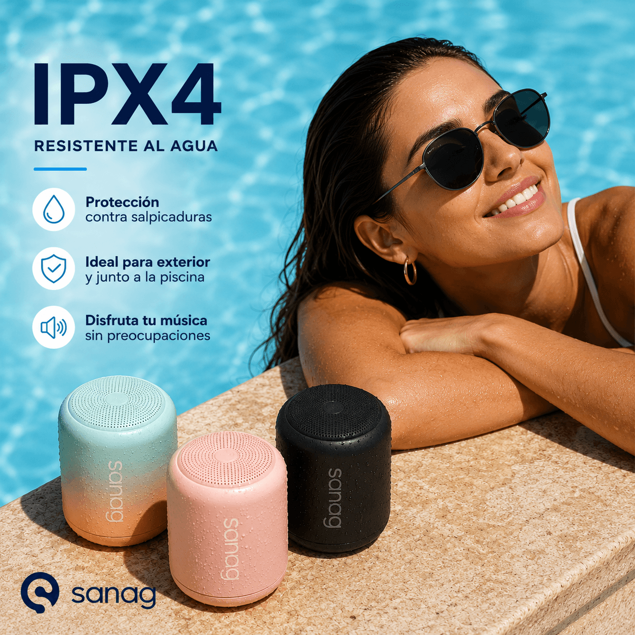 Combo Smartwatch Elegante para Dama Rosé + Audífonos G-Tide L42 Rosa + Bocina Bluetooth Sanag X6S — imagen 10