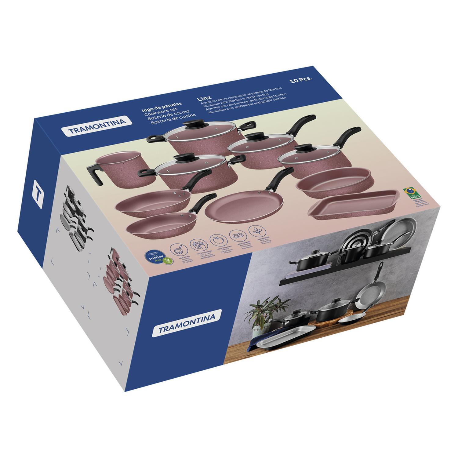 Batería de Cocina Antiadherente Tramontina Linz 10 Piezas — imagen 2