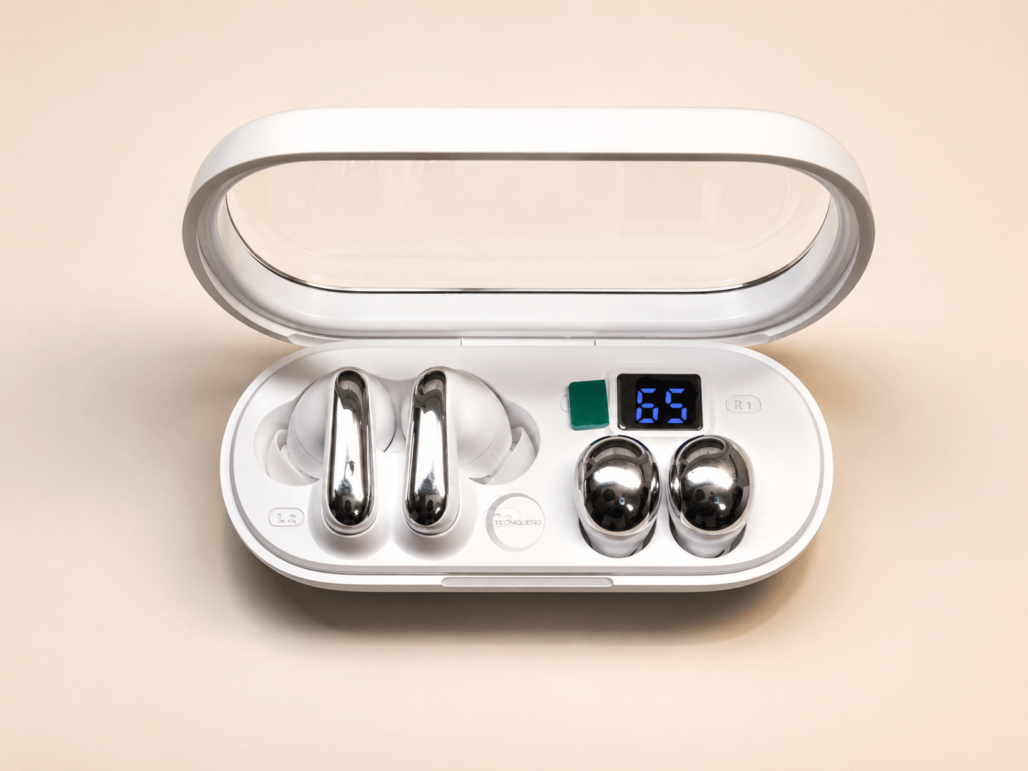Audífonos 2 en 1 HH More T55 Pro & Mini TWS Inalámbricos Bluetooth con Control Táctil — imagen 5