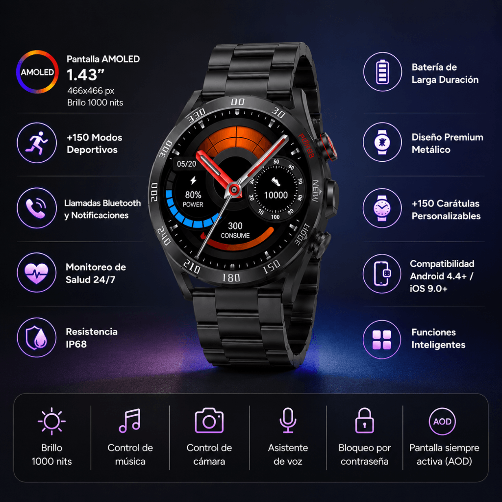 SMARTPHONE DOOGEE BLASE 10 PRO ENERGY + SMARTWATCH FILWANS GTR (NEGRA) Y BOCINA G-TIDE SV-30 — imagen 4
