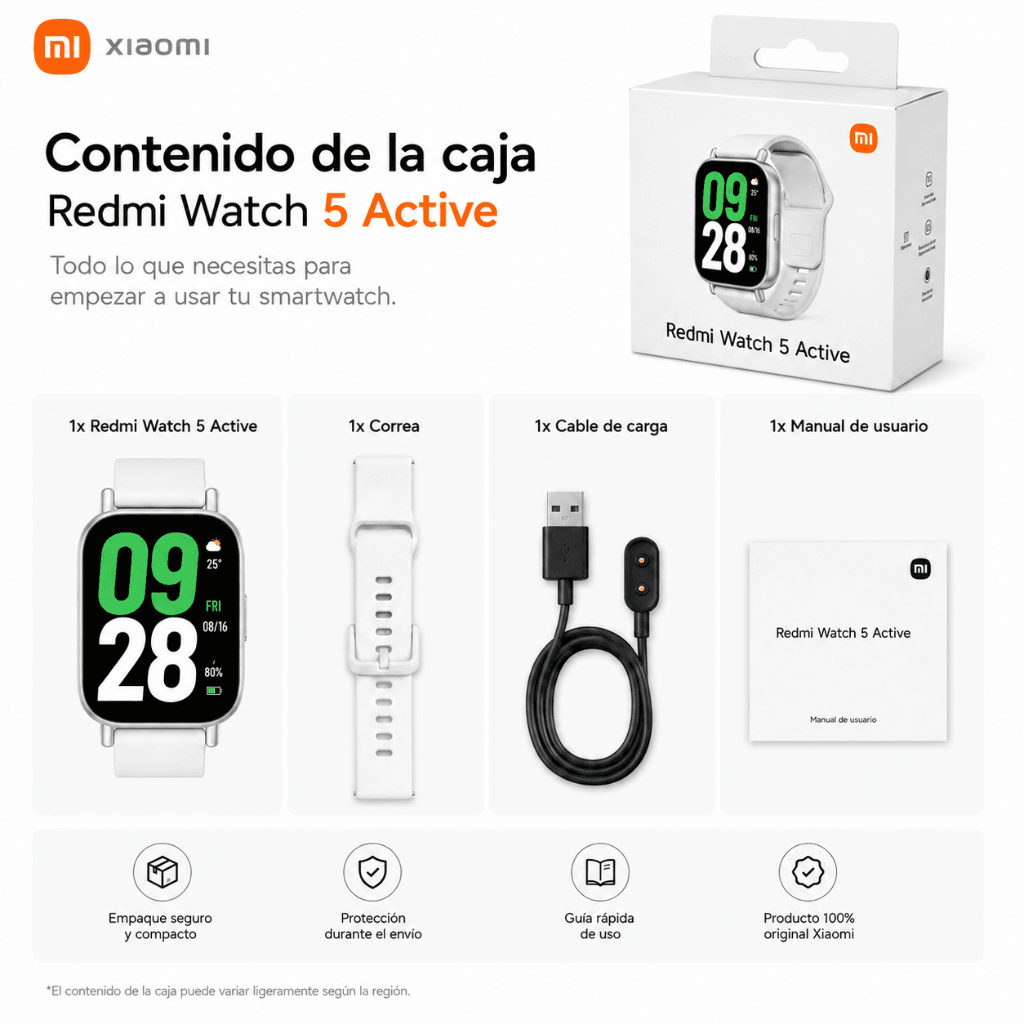 SMARTWATCH REDMI WATCH 5 ACTIVE (PLATA)+ AUDIFINOS 2 EN 1 HH MORE T55 PRO & MINI TWS (PLATA) — imagen 7