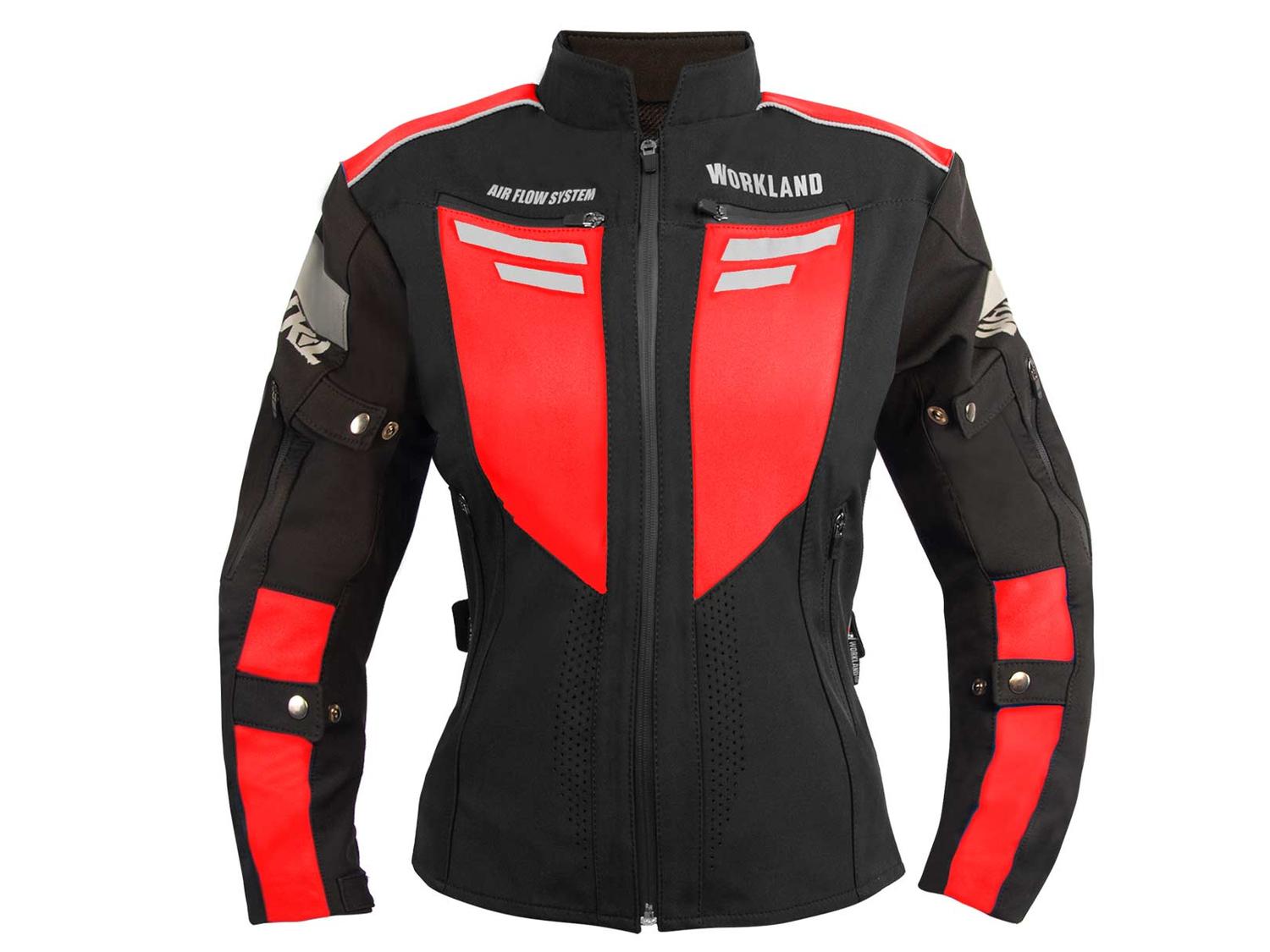 Chamarra moto mujer impermeable protecciones biker WKL 85 NR — imagen 1
