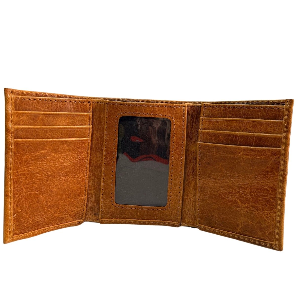 Cartera Triple De Caballero Piel Legitima 100% Fina — imagen 8