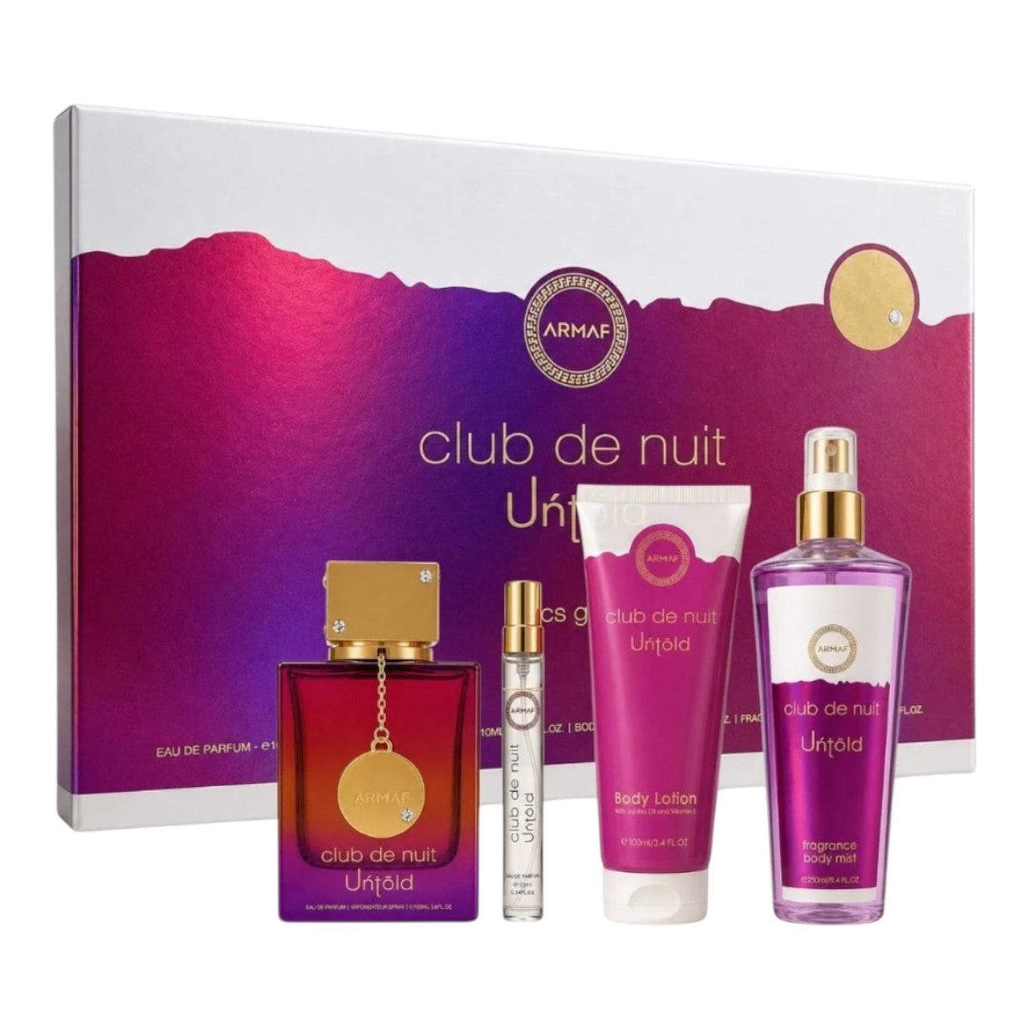 ARMAF CLUB DE NUIT UNTOLD 4 PCS GIFT SET EDP+10 ML+BODY LOTION+BODY MIST — imagen 3