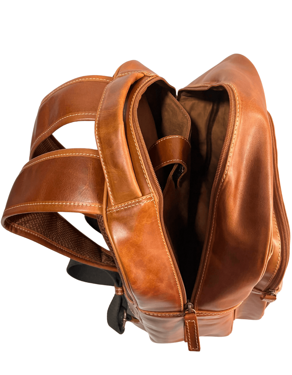 Mochila Grande De Piel Legitima Genuina Espaciosa Bp011 — imagen 11